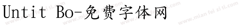 Untit Bo字体转换